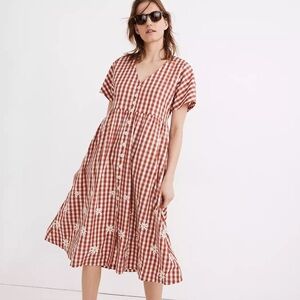 Madewell gingham Checkered Daisy Dress